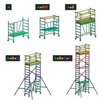 Алюминиевые передвижные леса Faraone Compact высотой 5,7 м