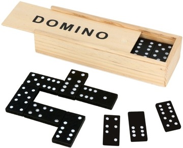 DOMINO DREWNIANE GRA w PUDEŁKU 28 ELEMENTÓW