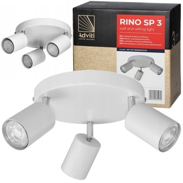 Lampa Sufitowa Kinkiet Oprawa Halogenowa 3x GU10