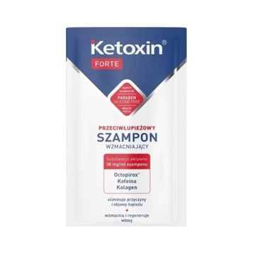 Ketoxin Forte wzmacniający szampon przeciwłupieżowy, 6 ml + Gratis
