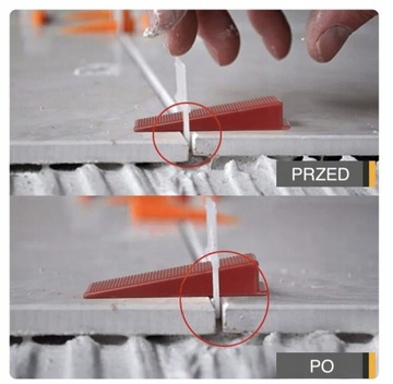 СИСТЕМА ВЫРАВНИВАНИЯ ДЛЯ УКЛАДКИ ПЛИТКИ НАБОР ИЗ 500 ЗАЖИМОВ 100 КЛИНЕЙ 1 мм