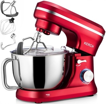 ROBOT KUCHENNY PLANETARNY MIKSER KERCH FERRO RED 4,5L AKCESORIA