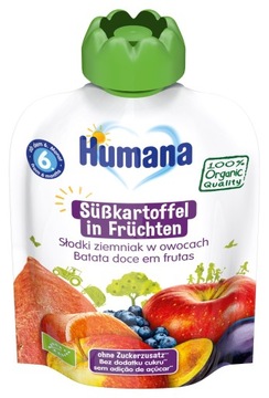 Humana Mus słodki ziemniak w owocach po 6 mc 90g