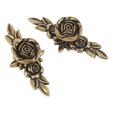 Uchwyty do szuflad ROSE do szafki z litego metalu, toaletka 10X4,5CM