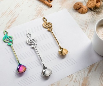 ЛОЖКИ МУЗЫКАЛЬНЫЕ РАЗНОЦВЕТНЫЕ ТРИ КЛЮЧА 3 ШТ.