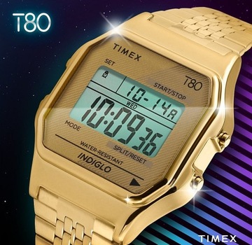 ZEGAREK TIMEX TW2R79200 GOLD DIGITAL INDIGLO + BOX