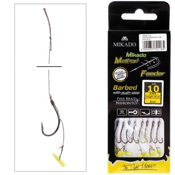 Haczyki Method Feeder MIKADO Plecionka STOPER - II - nr 10