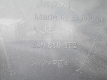 PODBĚH 5J6810972 SKODA FABIA II KOMBI HATCHBACK ZADNÍ PRAVÉ ORIGINÁLNÍ
