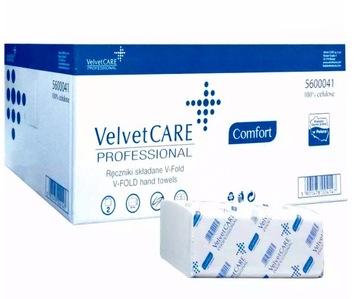 VELVET CARE RĘCZNIK SKŁADANY ZZ V-FOLD 20SZT BIAŁY