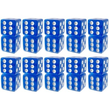 ZESTAW 10 KOSTEK K6 RPG KOŚĆ SZEŚCIOŚCIENNA CISZA PRZED BURZĄ 1,8 CM