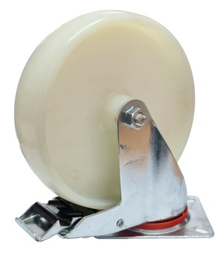 ПОВОРОТНОЕ КОЛЕСО ПОЛИАМИДНОЕ ДЛЯ ТЕЛЕЖКИ 200 ММ С ТОРМОЗОМ