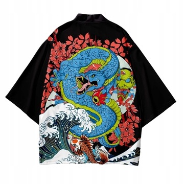 KIMONO MĘSKIE LETNIE SZLAFROK JAPOŃSKIE LATO WZÓR
