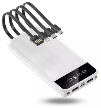 POWERBANK POWER BANK 10000mAh 15W + KABELE 4w1
