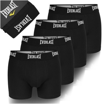 Everlast Bokserki Męskie Bawełniane Czarne 4 sztuki Rozmiar L