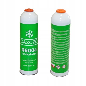 2x ИЗОБУТАН r600a ГАЗОВЫЙ Хладагент 420 г