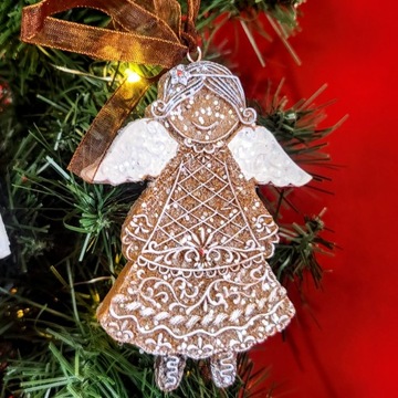 РОЖДЕСТВЕНСКИЙ ПРЯНИЧНЫЙ КУЛОН-АНГЕЛ 9см