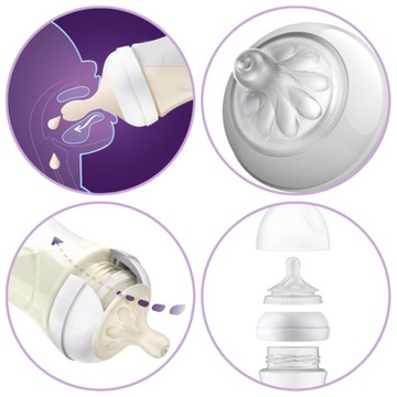 AVENT ZESTAW 5 BUTELEK NATURAL RESPONSE + SMOCZKI