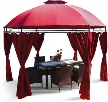 LAVO PAWILON OGRODOWY NAMIOT KOLOR BORDO LED