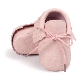 Buty buciki niechodki niemowlęce dla dziewczynki RÓŻOWE 80-86 12-18m 20 21