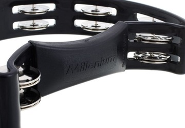 Бубен двухрядный двойной с 16 парами колоколов Millenium HT200 Black