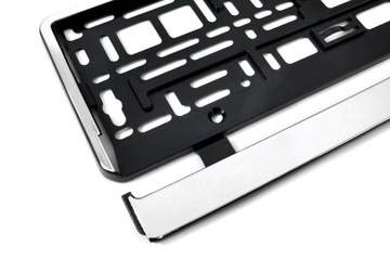 2 РАМКИ ДЛЯ НОМЕРНЫХ ЗНАКОВ, ГЛЯНЦЕВЫЙ ХРОМ, 2 комплекта. винты БЕСПЛАТНО