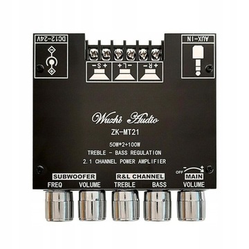 CYFROWY WZMACNIACZ BLUETOOTH PŁYTA 50W X 2
