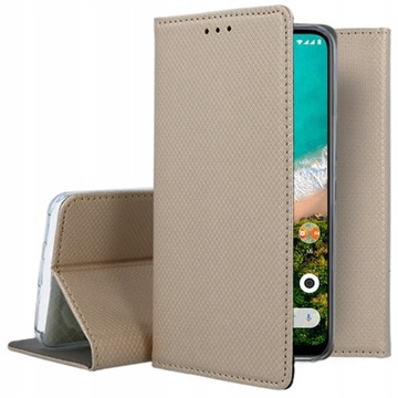 ETUI MAGNET NA BOK do Xiaomi Mi A3 Lite ZŁOTY