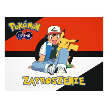 ZAPROSZENIE ZAPROSZENIA POKEMON GO PIKACHU 1szt