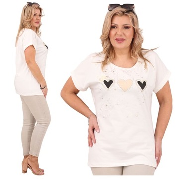 BLUZKA BAWEŁNIANA NIETOPERZ TSHIRT Z KRÓTKIM RĘKAWEM ROZMIAR UNIWERSALNY