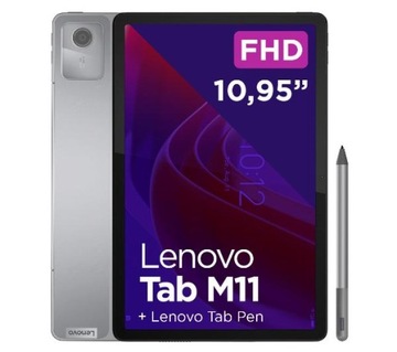 Планшет Lenovo Tab M11 TB330FU, 10,95 дюйма, 8/128 ГБ, Wi-Fi Luna Grey + стилус