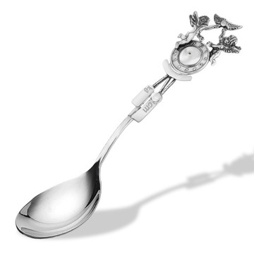 Серебряная ЛОЖКА 925 Ангелы на крещение Сувенир на крещение ГРАВИРОВКА