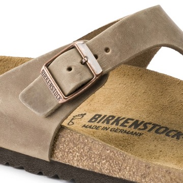 Japonki damskie Birkenstock Gizeh SKÓRZANE PROFILOWANE NA LATO 0943811