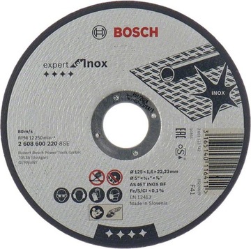 Tarcza tnąca prosta Expert Inox 125x1,6mm BOSCH