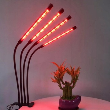 СВЕТОДИОДНАЯ ЛАМПА ДЛЯ ВЫРАЩИВАНИЯ РАСТЕНИЙ 4 ГОЛОВКИ ТАЙМЕР ДЛЯ ВЫРАЩИВАНИЯ ЦВЕТОВ МОЩНЫЙ