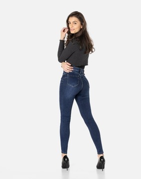 Spodnie Damskie Jeansy Rurki Push-Up Dżins E888 28