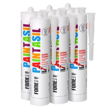 Akryl o zaletach silikonu PAINTASIL biały 310ml x6