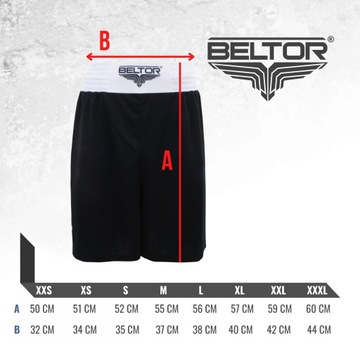 BELTOR SPODENKI BOKSERSKIE MĘSKIE SZORTY DO BOKSU BOXING PUNCHER r. S