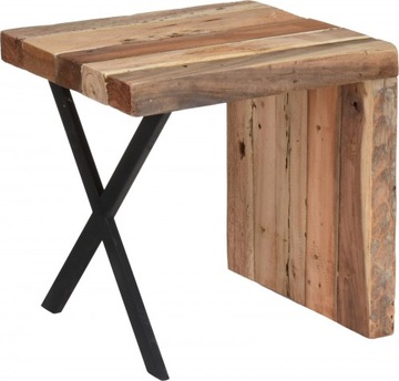 STOLIK Z DREWNA TEKOWEGO 45 CM