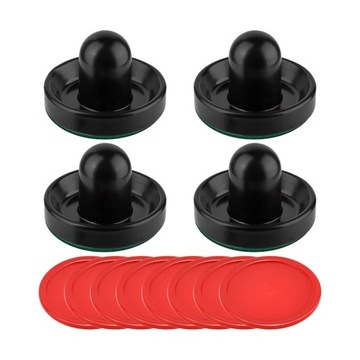 4 шт. толкателей для аэрохоккея и 8 шт. шайб большого размера 2,5 дюйма,