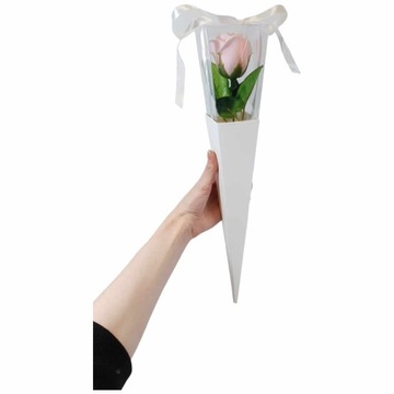 Ароматная мыльная роза в розовом конусе ПОДАРОК ​​к концу учебного года.