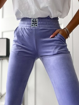 Велюровые спортивные штаны велюровые спортивные костюмы с широкой талией EH162 зеленый M/L