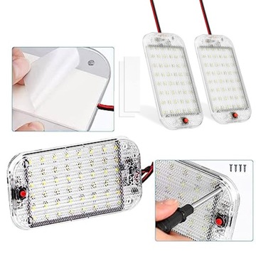 MOCNA LAMPA SUFITOWA 48 LED 12V-85V KABINA 2SZT 800lm