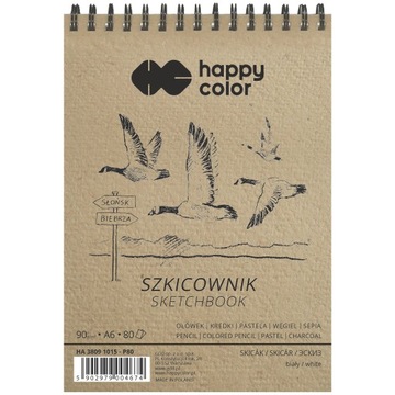 Szkicownik na spirali A6/80K Ptaki HAPPY COLOR GDD 413939