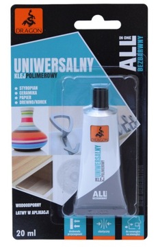 KLEJ UNIWERSALNY polimerowy DRAGON 20ml blister