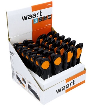 НОЖ WAART НАСТЕННЫЙ НОЖ С ВЫДВИЖНЫМ ЛЕЗВИЕМ 18 мм КОРПУС SK4 ABS