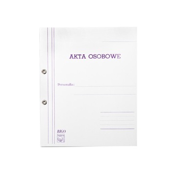 TECZKA BIGO A4 AKT OSOBOWYCH OCZKOWA OPK.10 SZT.