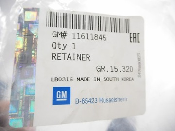 ЗАЖИМ КРЕПЛЕНИЯ КОВРИКА CHEVROLET MALIBU 11611845