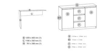 Угловой письменный стол 3+2 120 см, белый