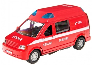 Auto Straż Van metalowe z dźwiękiem 13cm HIPO
