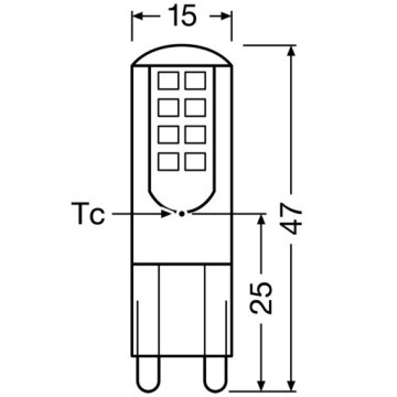 Светодиодная лампа G9 капсула 2,6 Вт = 30 Вт 2700K OSRAM